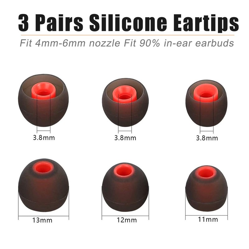Luckvan Replacement Earbuds Tips Sport Silicone Earhooks Earbuds Cover Eartips