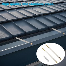 24 Pack 7'' Gutter Screws with Stainless Steel Sleeve,for 5-Inch Roof Gutter Repair, Screws White,Durable Nails (24)