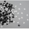 14g Black & Silver 16th Birthday Confetti Foil Metallic Glitz