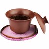 Shanxing Pink Crystal Agate Coasters Set of 2, Agate Slice