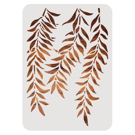 BENECREAT Plant Themed Plastic Painting Stencils, Weeping Willow Reusable Drawing Template for Art Painting, Scrabooking, DIY Decor Walls Rooms and Furniture, 30x21cm