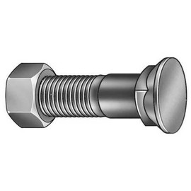 Plow Bolt, Zn, 1/2-13x2-1/2, Gr 5, Nut, PK10