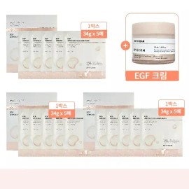 Baiacomm 바이애콤 콜라겐 마스크 마스크팩 이지에프 EGF 콜라겐 3박스(15매)+크림 1통 Biacom Collagen Mask Mask Pack Easy EGF Collagen 3 Boxes (15 Sheets) + Cream 1 Tube