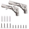 ZHMEINA Folding Shelf Brackets 6 Inch, Heavy Duty Stainless Steel