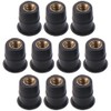 10pcs Black Windscreen Nut Fairing Fasteners Windshield M5 Motorcycle Accessories