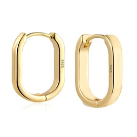 KISSPAT Hoop Earrings for Women, Hypoallergenic Hoop Earrings, Silver 925 Earrings, Gold for Women, Girls, Silver, No Gemstone