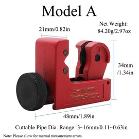 Lagerrohrschneider, Rohrschneider, Rohrschneider für Kupferrohre für Rohre oder Rohre aus Kupfer, Aluminium, Messing, PVC, 3-16mm