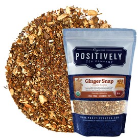 Organic Positively Tea Company, Ginger Snap Rooibos Tea, Loose Leaf, 16 Ounce