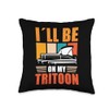 Tritooning Tritoon Boating Captain Tritoon Boat Throw Pillow