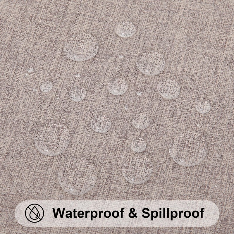 smiry Rectangular Table Cloth Wipe Clean 140x200 cm, Wipeable Water