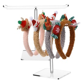 Cabilock 2Pcs Acrylic Headband Holders Clear Storage Stands Headband Display Stand Hair Accessories Organizers for Girls Women