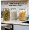 Folinstall Super Wide Mouth Glass Storage Jar with Airtight Lids,