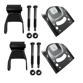 BST BSSP Rear Leaf Spring Shackle Hanger Set Compatible with 1994-2002 Dodge Ram 2500 3500 722-022 722-205 Rearward Spring Bracket Repair Kit for LH/RH Side