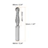 HARFINGTON Ball Nose End Mill 6mm Diameter 25mm Cutting Length