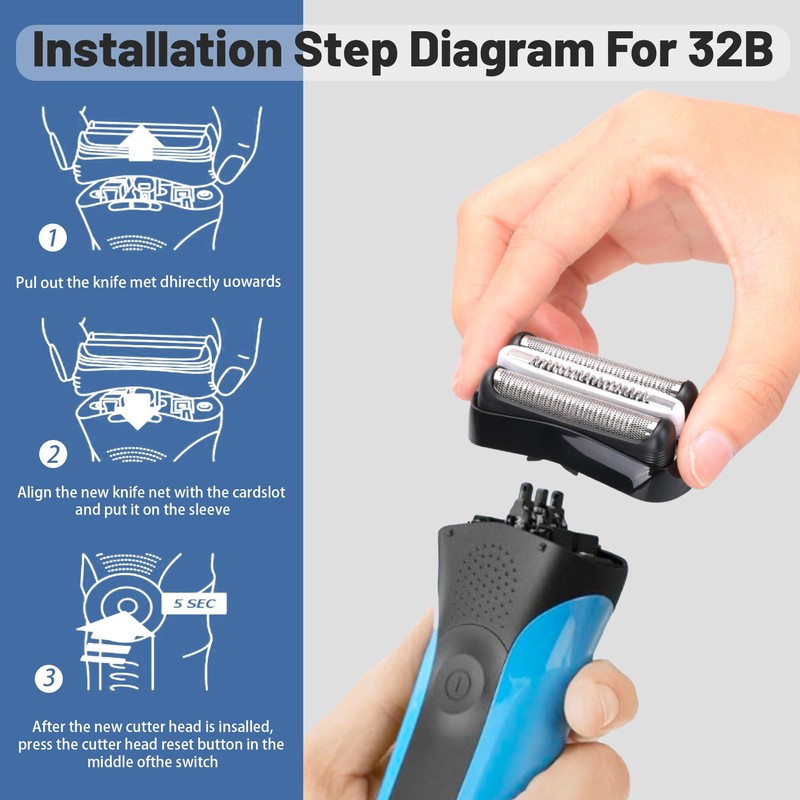 Series 3 32B Replacement Head, Series 3 Electric Shaver Replacement