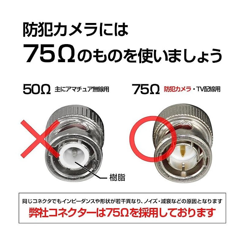 BNC Connectors for Commercial Use (Crimping), Compatible with Canare Tools