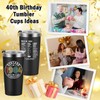 Regalos de cumpleaños 40 para hombres, mujeres y amigos, vaso