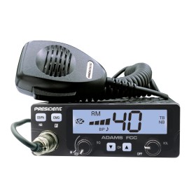PRESI ADAMS - President 40 Channel CB Radio with Talkback and Color Display Options