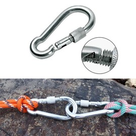 304 stainless steel high-strength locking carabiner (5*50) 3ea