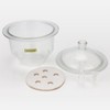 Labasics Glass Vacuum Desiccator, with Valve and Porcelain Plate for