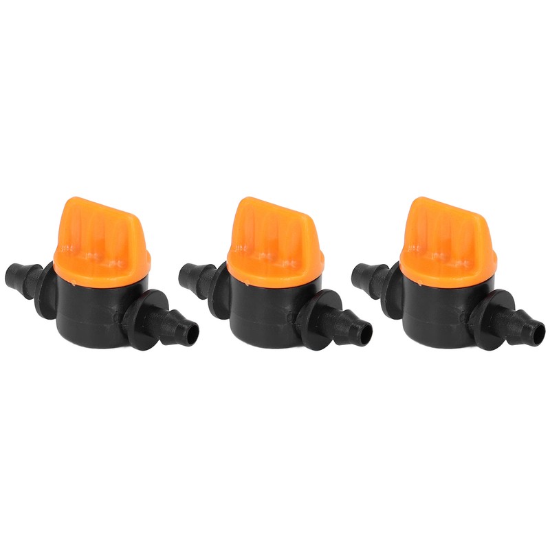 100Pcs 4/7 Barb Valve Irrigation Mini Pipe Water Valve Through