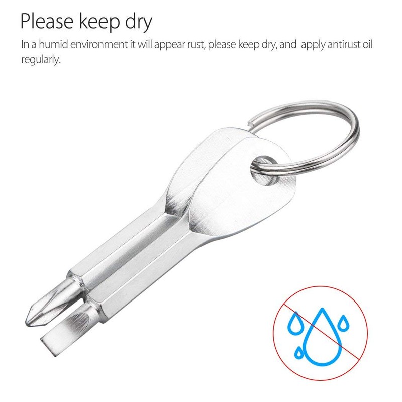 4PCS Mini Pocket Screwdriver Set Keychain Outdoor Tool Kit Stainless
