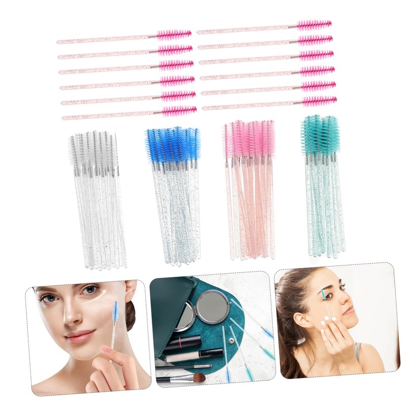 Mikinona High-durability Plastic Eyebrow Brush Kit 250pcs Lash Brow Spoolies