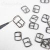 Framendino, 20 Pack Black Rectangular Metallic Single Prong Pin Shoes