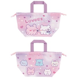 Skater KB7S-A Children's Lunch Drawstring Lunch Bag, Made in Japan, Kids