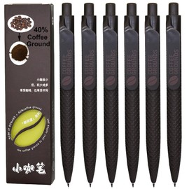 Lopenle 6 Pcs Novelty Coffee Pens Retractable Gel Pen scented Pen With Black Ink For School Office Christmas Birthday Party