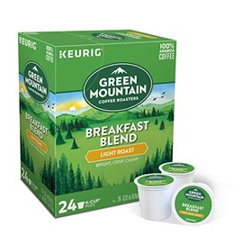 Green Mountain Coffee, Breakfast Blend, Single-Serve Keurig K-Cup Pods, Light Roast, 144 Count (6 Boxes of 24 Pods)