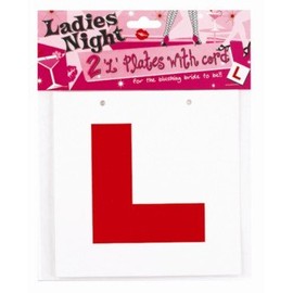 Ladies Night / Hen Party 2 L Plates with Cord Red