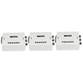 Gatuida 3pcs Automated Vga to Converter Pc to Tv Adapter Ntsc/pal 1080p Support