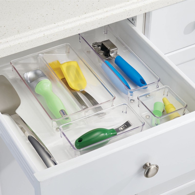 iDesign Linus Kitchen Drawer Organizer for Utensils, Tools, Gadgets -