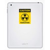2 x 10cm Caution Radiation Sign Vinyl Stickers - Warning
