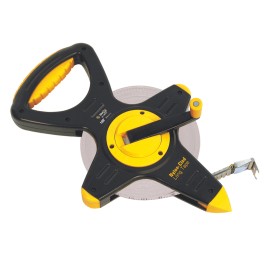 DW SitePro Nylon-Clad Steel Long Measuring Tape: 100 ft. / 8ths Graduations (Bla