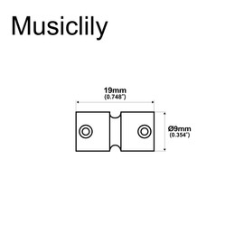 Musiclily Pro 19mm Brass Bass Bridge Saddle Set for 4 String Precision Jazz Bass, Chrome (4 Pieces)