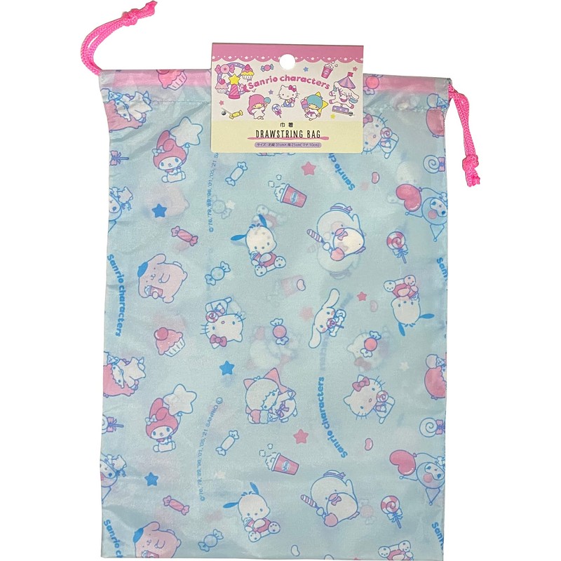 サンリオ キャラクター 財布 巾着袋 ポリエステル 21×31×10cm (遊園地)