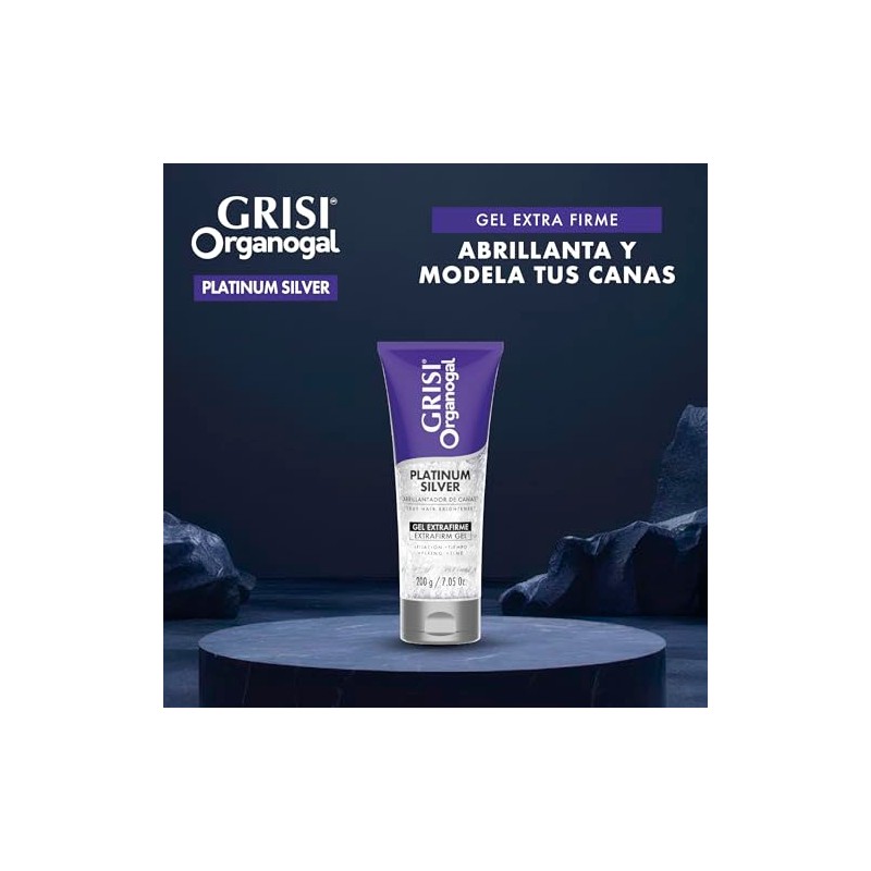 Organogal Grisi, Gel Extra Firme, Silver, 200 ml