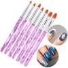 Gel Nails Brushes,7-Piece Sculpting Pencil Multifunctional Gel Nail Art Tool