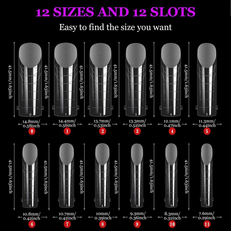 120PCS Nail Forms for Poly Nail Gel, Reusable Acrylic Nail