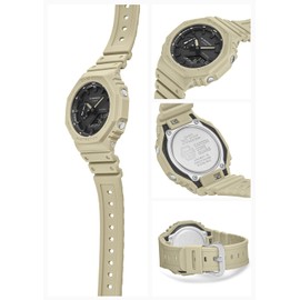 Casio G-SHOCK GA-2100 Series Men's Carbon Core Guard Digital Analog Combination Model, biege
