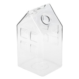 Clear Glass Bottle Flower Vase, House- Shaped Vases for Flowers— for Rustic Wedding Centerpieces or Home Decor (4.13X2.55X1.97in)