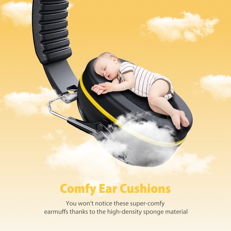 Dr.meter Ear Muffs for Noise Reduction, Pink+Black & Orange