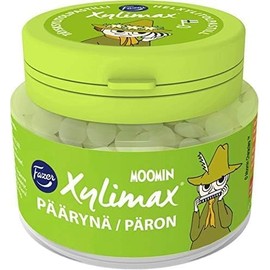 Fatzel XyliMax Snufkin Xylitol, Pear Flavor, Pastery Candy, 200 Capsules, 3.2 oz (90 g), 1 Box, Finnish Dental Caries Prevention Tablet