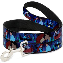 Buckle-Down Pet Leash - The Little Mermaid Ariel & Eric Boat Scenes - 6 Feet Long - 1" Wide