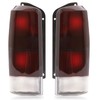 GuiTT Tail Light Assembly Compatible With 1997-2001 Jeep Cherokee Passenger and Driver Side Brake Rear Lamp Taillights Red Smoke 4897399AA 4897398AA CH2800128 CH2801128