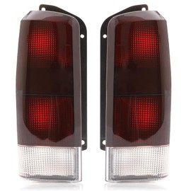 GuiTT Tail Light Assembly Compatible With 1997-2001 Jeep Cherokee Passenger and Driver Side Brake Rear Lamp Taillights Red Smoke 4897399AA 4897398AA CH2800128 CH2801128