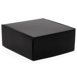Corrugated Tuck Top Box - Black - 10" x 10" x 5" - Case of 10