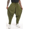 perdontoo Mens Harem Pants Loose Fit Elastic Waist Drawstring Aladdin
